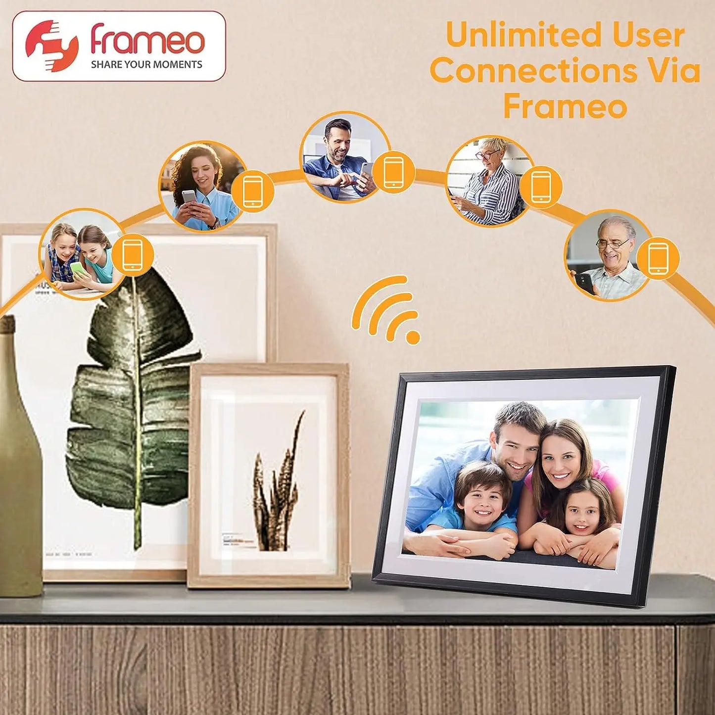 Frameo Digital Picture Frame 10.1 Inch 32GB Smart WiFi